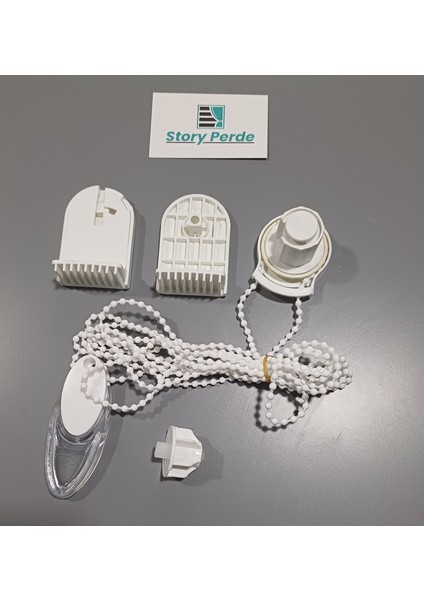 Zebra & Stor Perde Mekanizma Seti - Stor Perde Tamir Seti - Stor Perde Parçaları - Geniş Kasa 4,5 cm.plastik yan ayaklar