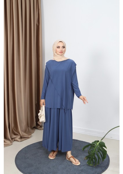 Çapraz Pantolonlu Sandy Takım