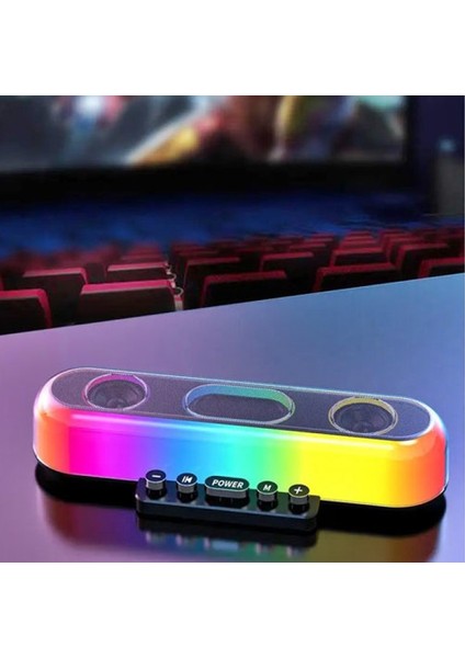 Bilgisiyar-Tv Hoparlörü Taşınabilir Kablosuz Bluetooth 10 Farklı LED Aydınlatma Ayarı -LG445 Speaker fiyatları