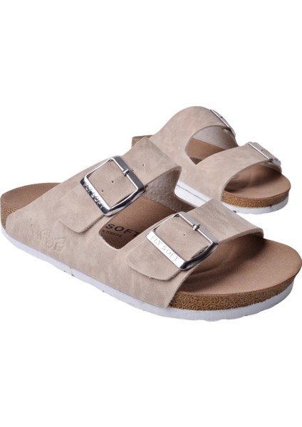 Fly Soft Çift Toka S902 Uniseks Terlik Bej indirimleri