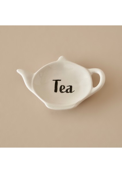 Tea Porselen Çay Poşeti Tabağı Beyaz (12X9 Cm)