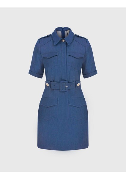 Edith Kadın Mavi Elbise modelleri