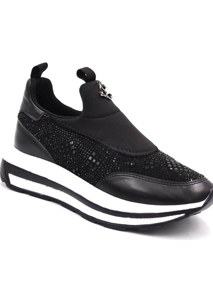 Damla Taş Detaylı Poli Hafif Taban Günlük Kadın Ayakkabı Siyah fiyatları