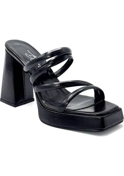 Daily Kalın Topuklu Platform Kadın Terlik Siyah