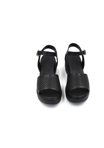 (Shoes) Poli Hafif Taban Dolgu Topuklu Günlük Kadın Sandalet Siyah modelleri