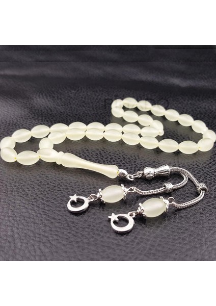 Erkek Ayyıldız Püskül Kokulu Arpa Kesim Fosforlu Toz Kehribar Tesbih modelleri