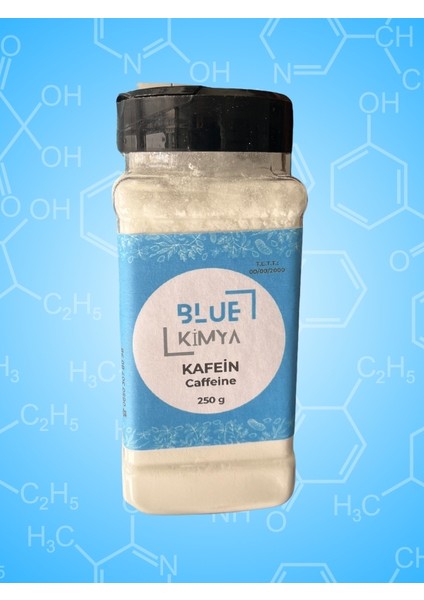 Kafein Toz 250 gr - Caffeine Saf - Kolay Kullanım