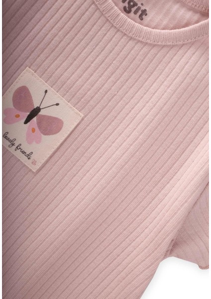 Fitilli Şortlu Takım 1-7 Yaş Pudra Pembe modelleri