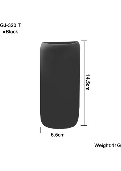 1 Adet Silikon Koruyucu Dak Kapak Düz Silindir Termos Kaymaz Cam Su Biberesi Anti-Haşlama ve Isı Yalıtımı: GJ-320 T 5.5X14.5CM (Yurt Dışından)