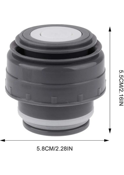 4.5cm/5.2cm Vakum Şişesi Kapak Termos Şişe Kapağı Tıpa Seyahat Kupası Termos Kupası Ihracat Şişesi Kapağı Siyah Renk: 52MM C (Yurt Dışından)