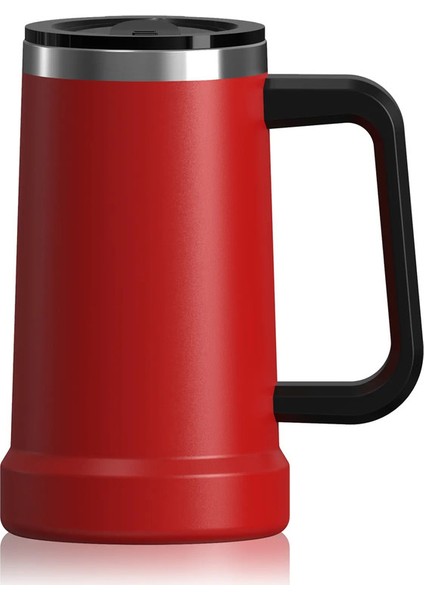 700ML Paslanmaz Çelik Termal Kupa Çift 304 Yalıtımlı Tumbler Ofis Ev Bira Kupa Sıcak Kahve Kupası Kapasite: 701-800ML/RENK: Kırmızı (Yurt Dışından)