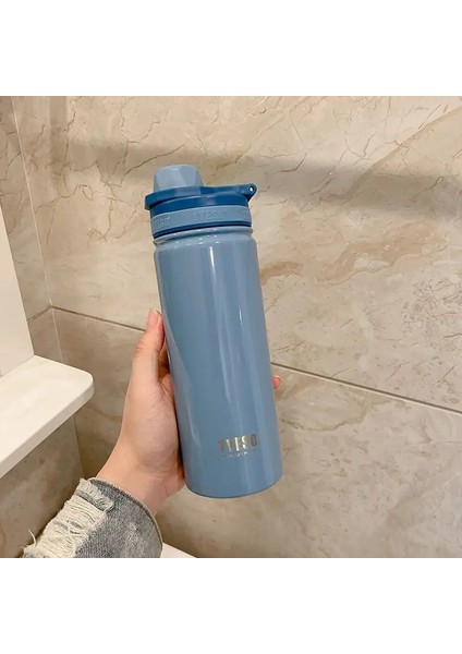 Tyeso Paslanmaz Çelik Termos Su Şişesi Taşınabilir Spor Vakum Şişesi Soğuk ve Isı Termal Kupa Yalıtımlı Otoban Kupası Kapasite: 1200ML/RENK: Mavi (Yurt Dışından)