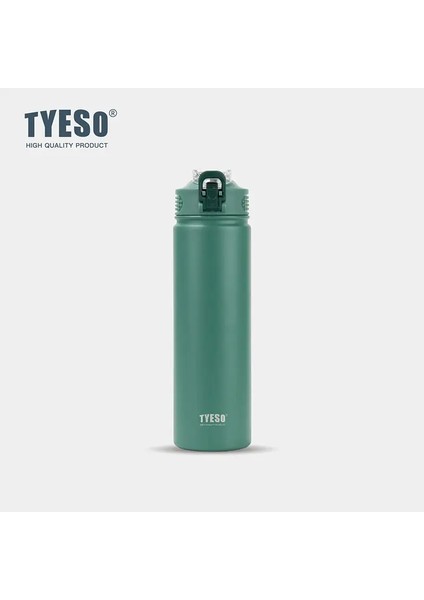 Tyeso Termos Şişesi Saman Paslanmaz Çelik Trafik Termal Kupası Spor Su Şişeleri Soğuk ve Sıcak Ins Stıl Su Kullanım: 600ML/RENK: Ladin Yeşil (Yurt Dışından)