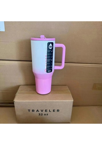 Hidrojug Tumbler 32OZ/40OZ Gezgin Saman Kapağı Paslanmaz Çelik Vakum Yalıtımlı Araç Kupa Çift Duvar Termal Buzlu Seyahat Kapasitesi: 40 Oz/renk: Şeker Kaplamalı (Yurt Dışından)