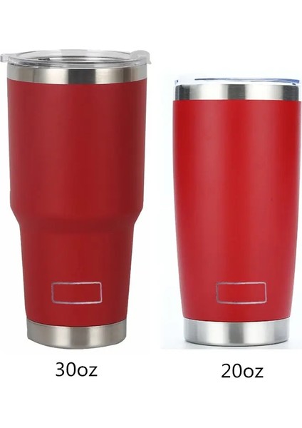 30 Oz 20OZ Tumbler Seyahat Kurı Saman Kapakları ile Buzlu Bira Dağı Paslanmaz Çelik Vakum Insülat Termal Su Şişesi Araba Kahve Kapasitesi Için: Sadece 900ML (30 Oz)/renk: Kırmızı (Yurt Dışından)