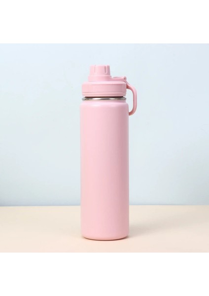 Limon Hayata Back Sports Su Şişesi 750ML Lulu Lulu Paslanmaz Çelik Saf Titanyum Vakum Taşınabilir Sızdır Yalıtımlı Yalıtımlı Su Kupası Kapasite: 750ML/RENK: Pembe (Yurt Dışından)
