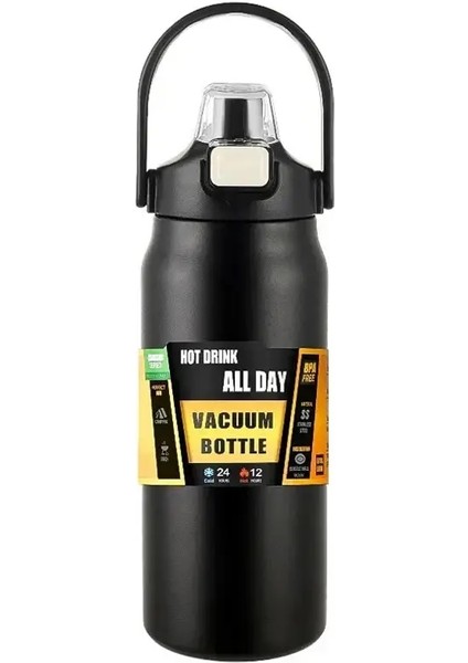 304 Paslanmaz Çelik 1500ML Termal Taşınabilir Dış Mekan Termos Kupa Tumbler Vakum Şenlikleri Soğuk ve Sıcak Spor Su Şişesi Samanlı/renk: Renk: Beyaz (Yurt Dışından)