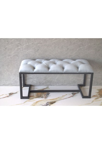 Siyah Metal Puf Bench Antre Önü Ayak Ucu Bench Puf fiyatları
