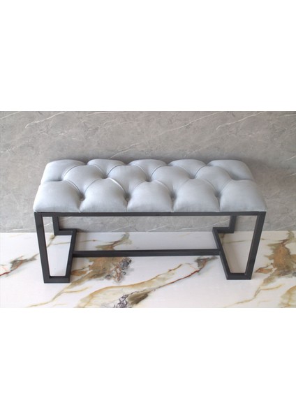 Siyah Metal Puf Bench Antre Önü Ayak Ucu Bench Puf modelleri