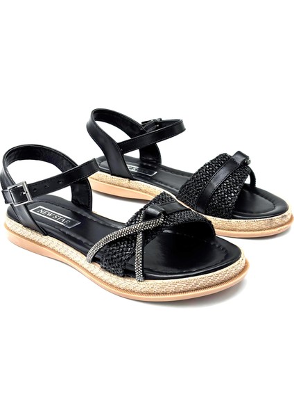 Gardenya Termo Kaymaz Taban Günkük Kadın Sandalet Siyah