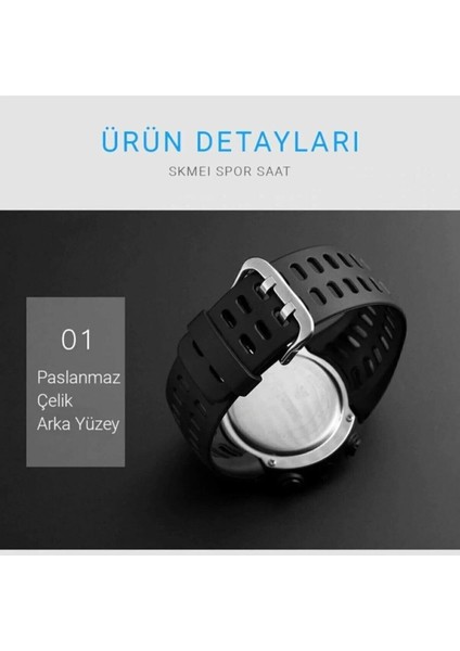 1251 Skmeierkek Kol Saati LED Işıklı Digital Ekran Silikon Kordon fırsatları