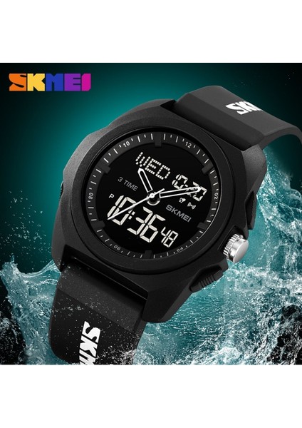 Skmei 2199 Silikon Kordon Siyah Sportif Erkek Kol Saati modelleri