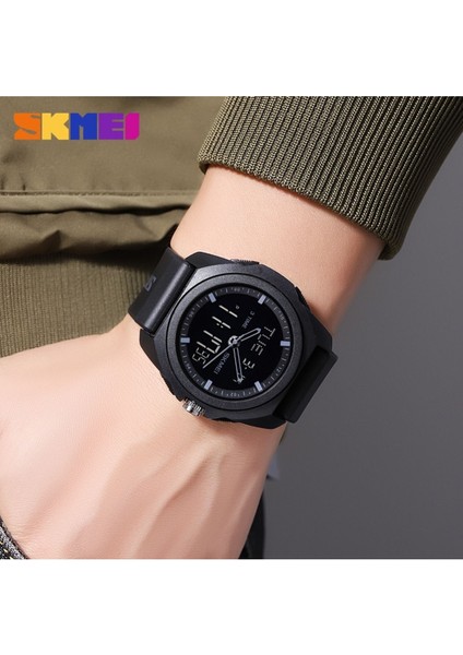 Skmei 2199 Silikon Kordon Siyah Sportif Erkek Kol Saati