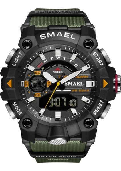 Smael 8040 Dijital Analog Spor Askeri Erkek Kol Saati
