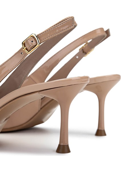 Kadın Hakiki Deri Bej Topuklu Ayakkabı 820 958 Bn Ayk Y25 Nude Rgn indirimleri