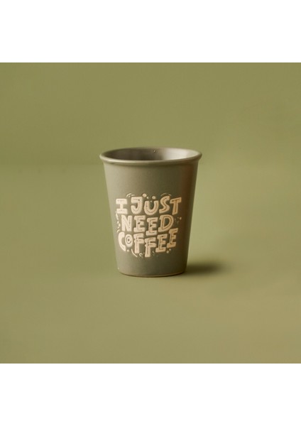 Just Stoneware Espresso Fincanı Gri (100 Ml)
