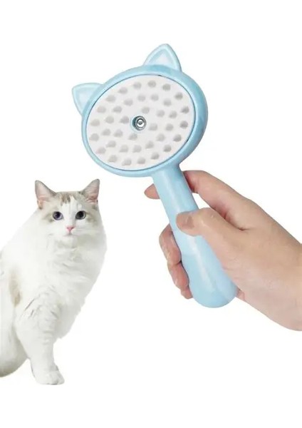 Buharlı Kedi Köpek Tarağı Şarzjlı Tuşlu Evcil Hayvan Fırçası Kedi Köpek Tüy Kıl Toplama Tarağı