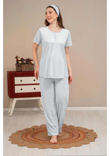 Ba-Ha 4504 Dantel Sabahlıklı Lohusa Pijama Takımı fiyatları