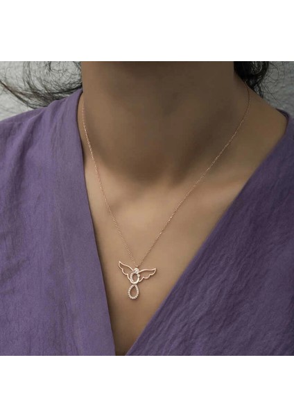 Gümüş Rose Melek Anne ve Çocuk Bayan Kolye modelleri