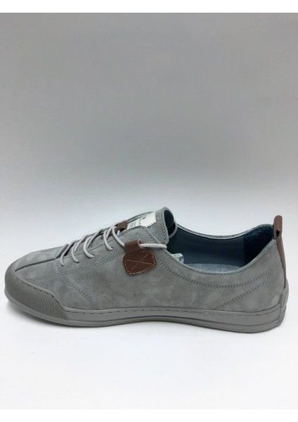 Hakiki Deri Bağcıklı Esnek Gri Nubuk Yazlık Erkek Ayakkabı C-912008RW modelleri