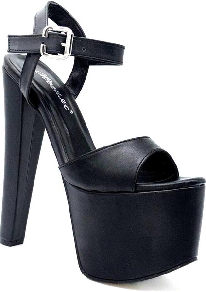 Yüksek Topuklu (18 Cm) Platform (7 Cm) Kadın Ayakkabı Siyah modelleri