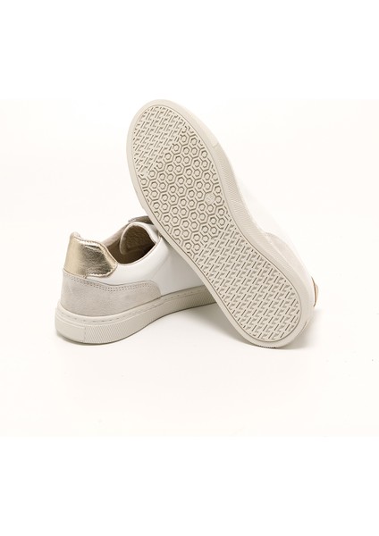Kadın Sneaker ( Günlük) RC-25Y-006-M44 John May Beyaz Cilt-Altın