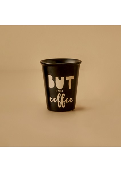First Stoneware Espresso Fincanı Siyah (100 Ml)