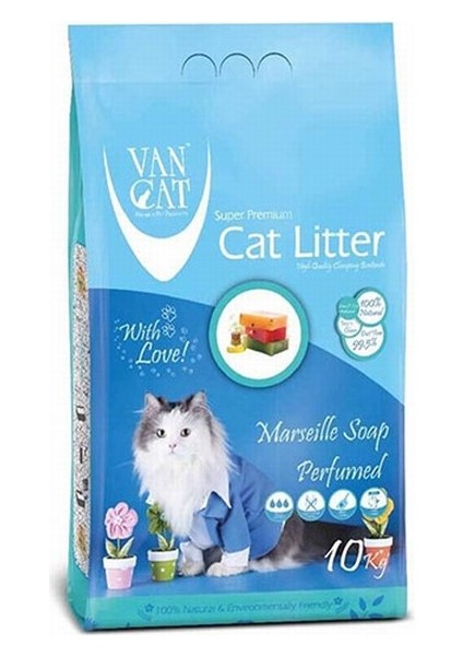 Marsilya Sabunu Kokulu İnce Taneli Kedi Kumu 2x10 Kg