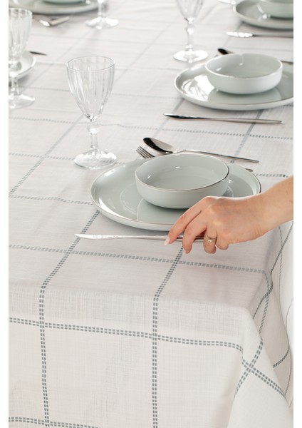 Belen Ekose Mavi Masa Örtüsü fiyatları