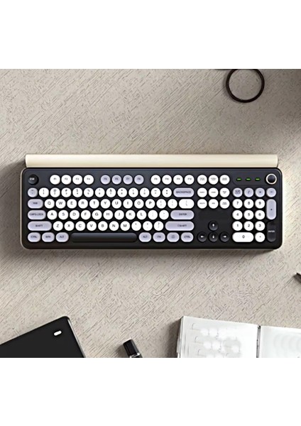 WKB104 Daktilo Tasarımlı Wireless Combo Sessiz 2.4ghz Kablosuz Türkçe Q Klavye Ev / Ofis Klavye ( Siyah )