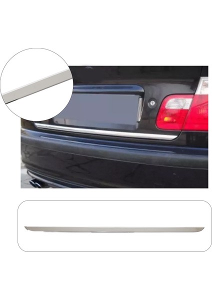 Bmw E46 Uyumlu 1998-2005 Krom Bagaj Alt Çıtası Paslanmaz Çelik