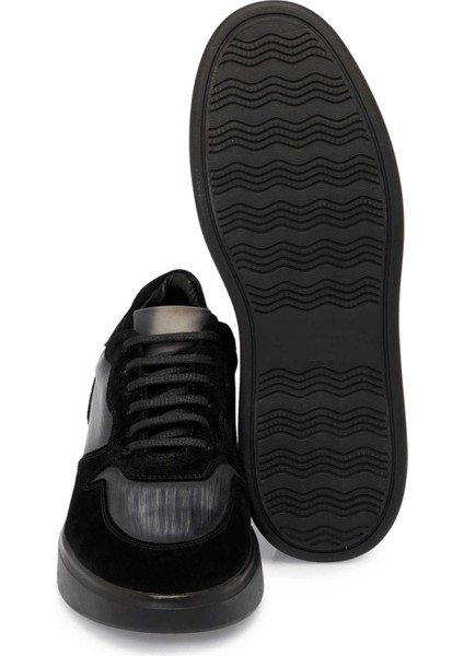 Siyah Hakiki Deri Erkek Sneaker - E24I1AY56724-A01