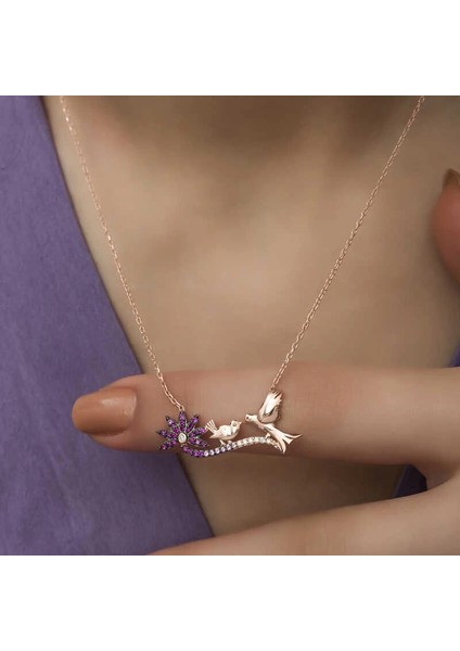 ​gümüş Rose Anne ve Yavru Kuş Bayan Kolye modelleri