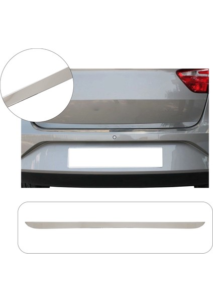 Seat Toledo Uyumlu 2013 ve Üzeri Krom Bagaj Alt Çıtası Paslanmaz Çelik