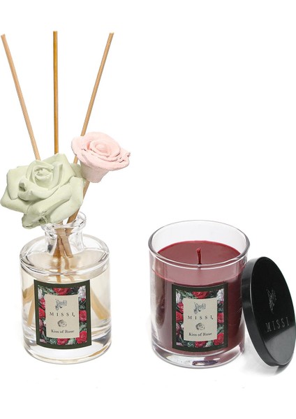 Kiss Of Rose Oda Kokusu ve Vegan Mum Hediye Seti