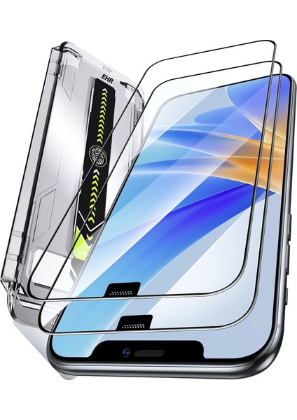 iPhone 16 Plus Otomatik Kolay Kurulum Aparatlı Toz Bırakmayan Full Kaplayan Ekran Koruyucu Cam(2 Adet)