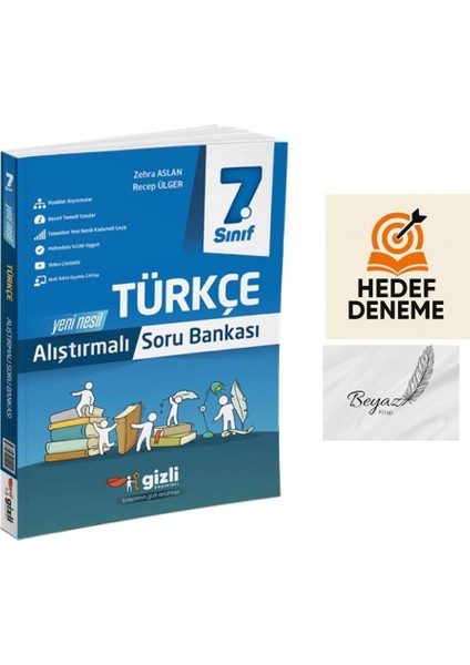 Gizli 7.sınıf Alıştırmalı Türkçe Soru Bankası Hedef Deneme