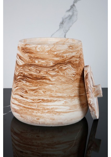 2 Parça Beton Çöp Kovası Banyo Mutfak Tuvalet Wc 18 cm 4 Litre Kapaklı Kutu fiyatları