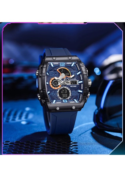 Smael 8109 Chrono Watch Silikon Kordon Lüks Spor Erkek Kol Saati modelleri