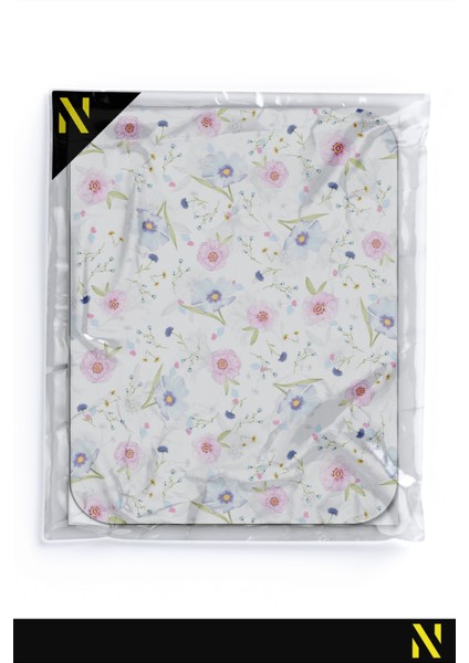 Renkli Bahar Çiçekleri Desenli Ergonomik Mouse Pad - 23 cm x 19 cm - Kaydırmaz Taban Ev ve Ofis Kullanımı Fare Altlığı Mousepad